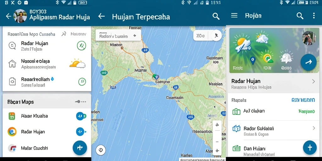 Tampilan antarmuka BOY303 dengan fitur Radar Hujan yang jelas.