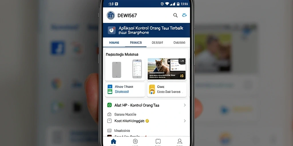 Antarmuka pengguna DEWI567 untuk kontrol orang tua yang sederhana dan efektif.