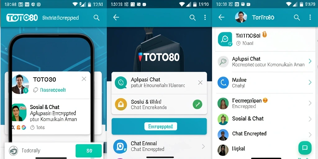 Antarmuka utama TOTO80 menampilkan fitur komunikasi yang aman dan sederhana.