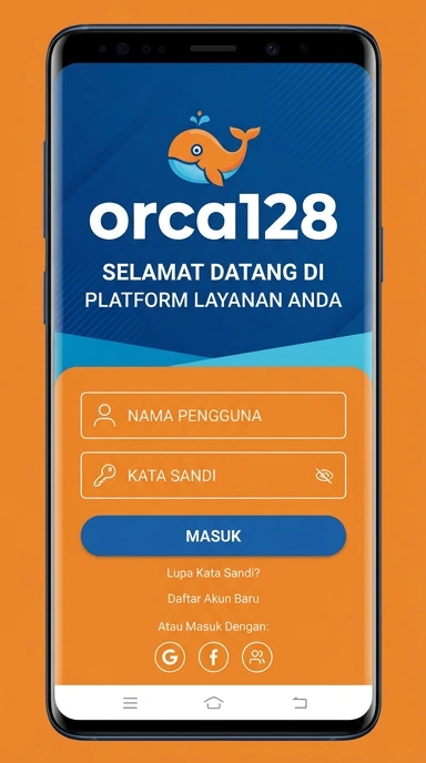 Tampilan halaman login orca128